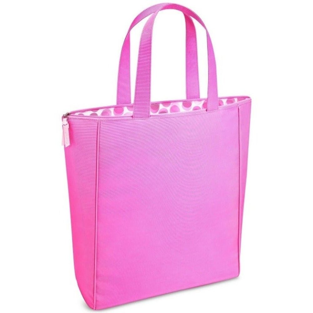 NWT Clinique Bright Pink Zipper Tote Bag